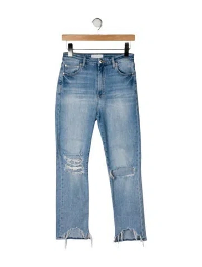 Pre-owned Simkhai High-rise Straight Leg Jeans In Blue