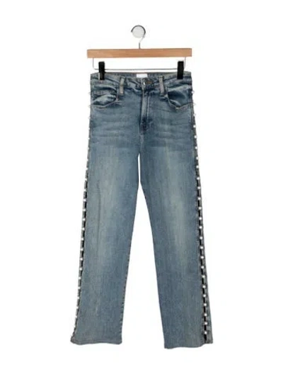 Pre-owned Simkhai High-rise Straight Leg Jeans In Blue