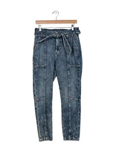 Pre-owned Simkhai High-rise Straight Leg Jeans In Blue
