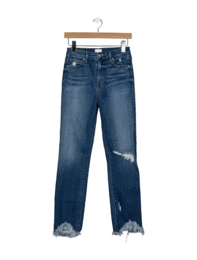 Pre-owned Simkhai High-rise Straight Leg Jeans In Blue