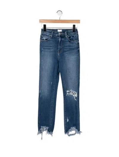 Pre-owned Simkhai High-rise Straight Leg Jeans In Blue