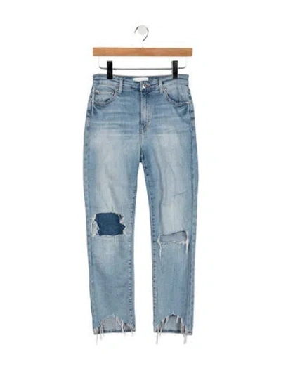 Pre-owned Simkhai High-rise Straight Leg Jeans In Blue