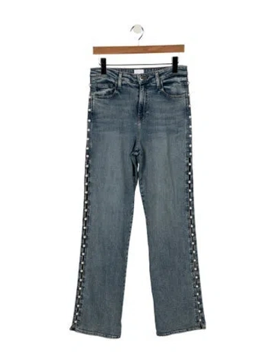 Pre-owned Simkhai High-rise Straight Leg Jeans In Blue