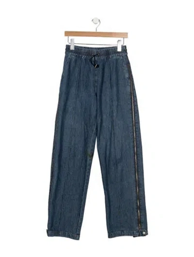 Pre-owned Simkhai High-rise Straight Leg Jeans In Blue