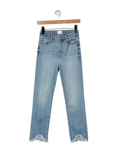 Pre-owned Simkhai High-rise Straight Leg Jeans In Blue
