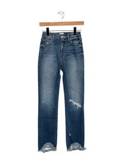 Pre-owned Simkhai High-rise Straight Leg Jeans In Blue
