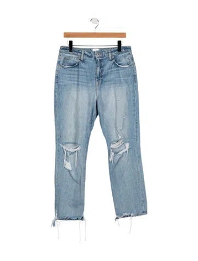 Pre-owned Simkhai High-rise Straight Leg Jeans In Blue
