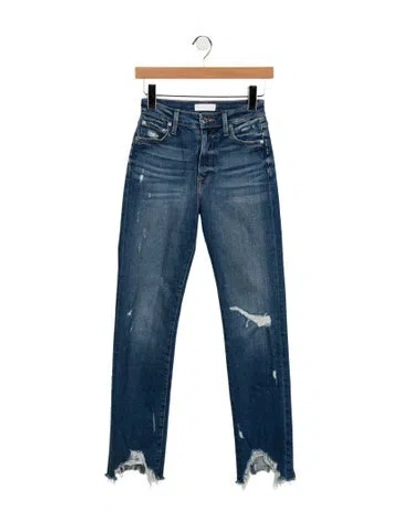 Pre-owned Simkhai High-rise Straight Leg Jeans In Blue