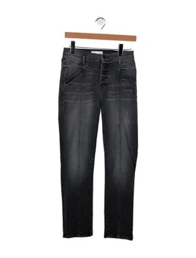 Pre-owned Simkhai High-rise Straight Leg Jeans In Blue