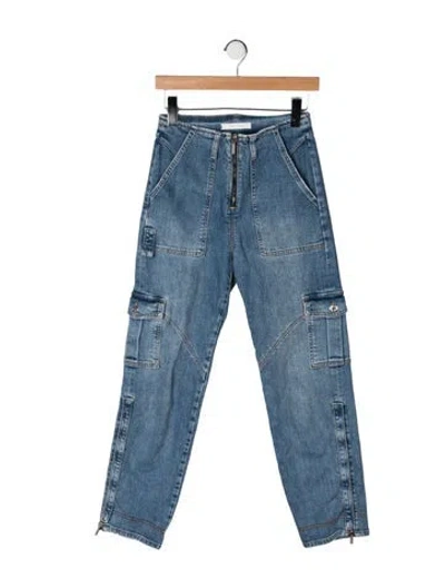 Pre-owned Simkhai High-rise Straight Leg Jeans In Blue