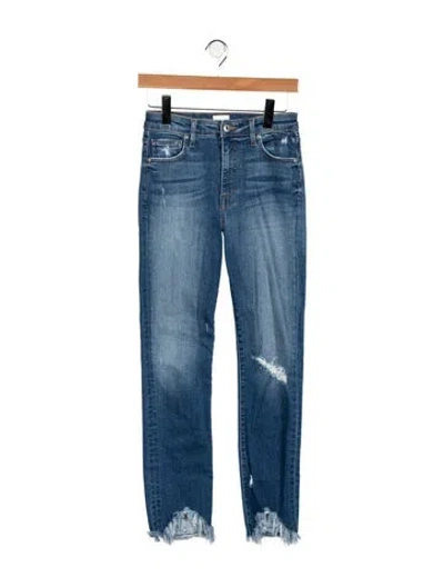 Pre-owned Simkhai High-rise Straight Leg Jeans In Blue