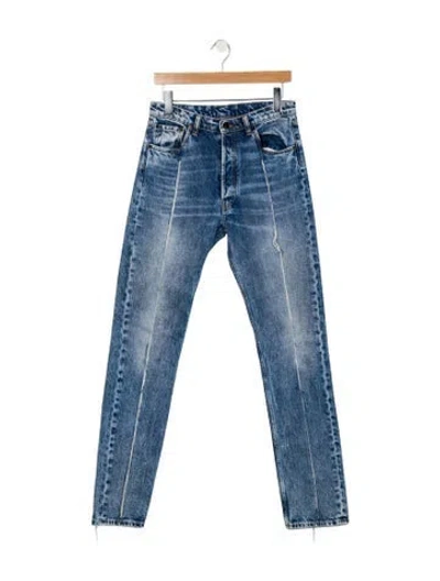 Pre-owned Simkhai High-rise Straight Leg Jeans In Blue