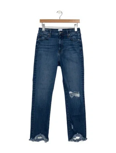 Pre-owned Simkhai High-rise Straight Leg Jeans In Blue