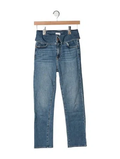 Pre-owned Simkhai High-rise Straight Leg Jeans In Blue