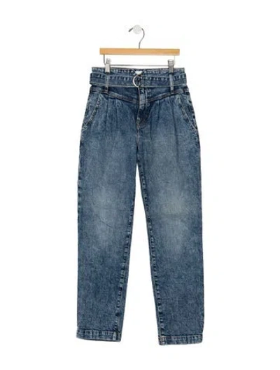 Pre-owned Simkhai High-rise Straight Leg Jeans In Blue