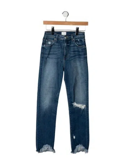 Pre-owned Simkhai High-rise Straight Leg Jeans In Blue