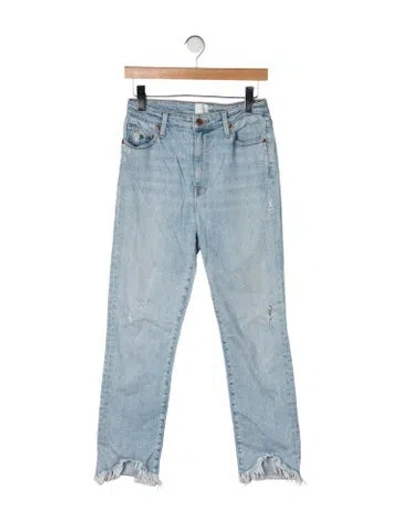 Pre-owned Simkhai High-rise Straight Leg Jeans In Blue