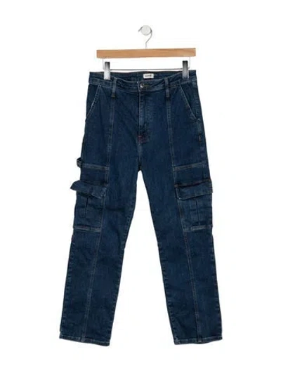 Pre-owned Simkhai High-rise Straight Leg Jeans In Blue