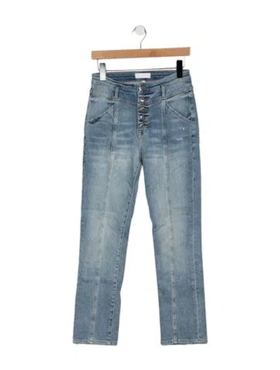 Pre-owned Simkhai High-rise Straight Leg Jeans In Blue