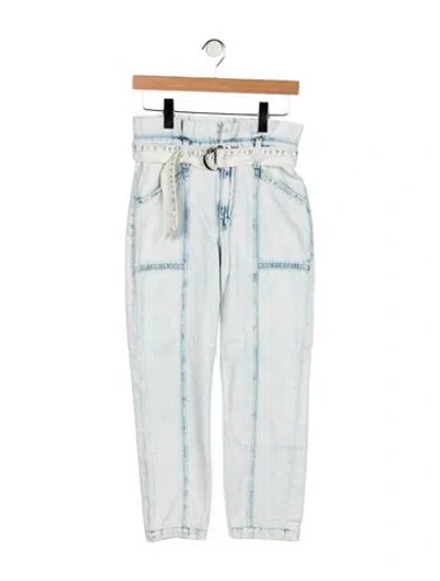 Pre-owned Simkhai High-rise Straight Leg Jeans In Blue