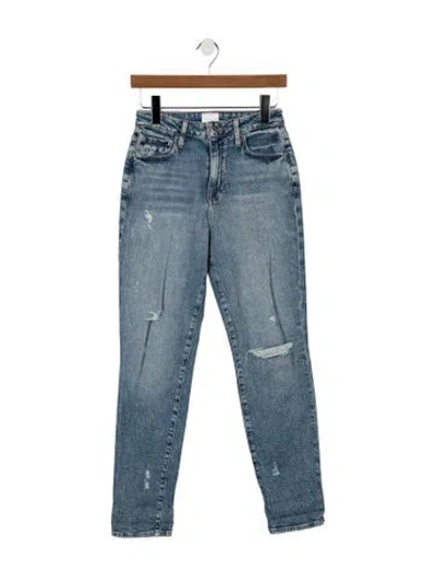 Pre-owned Simkhai High-rise Straight Leg Jeans In Blue