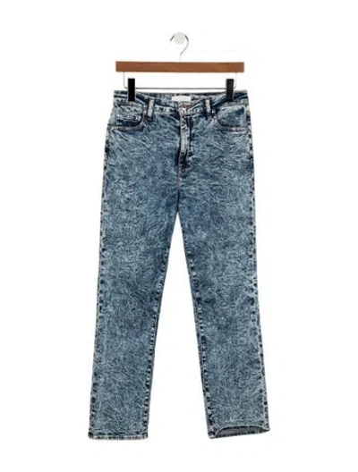 Pre-owned Simkhai High-rise Straight Leg Jeans In Blue