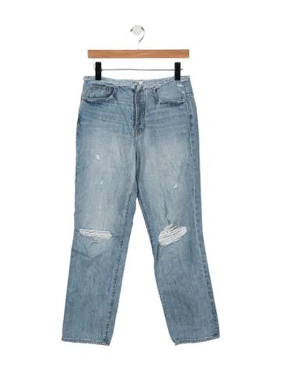 Pre-owned Simkhai High-rise Straight Leg Jeans In Blue