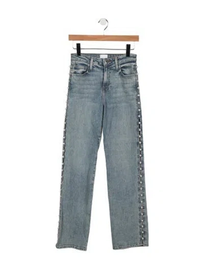 Pre-owned Simkhai High-rise Straight Leg Jeans In Blue