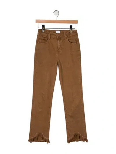 Pre-owned Simkhai High-rise Straight Leg Jeans In Brown