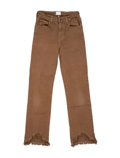 Pre-owned Simkhai High-rise Straight Leg Jeans In Brown