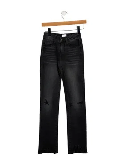 Pre-owned Simkhai High-rise Straight Leg Jeans In Gray