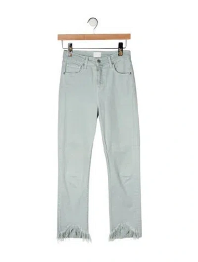 Pre-owned Simkhai High-rise Straight Leg Jeans In Green