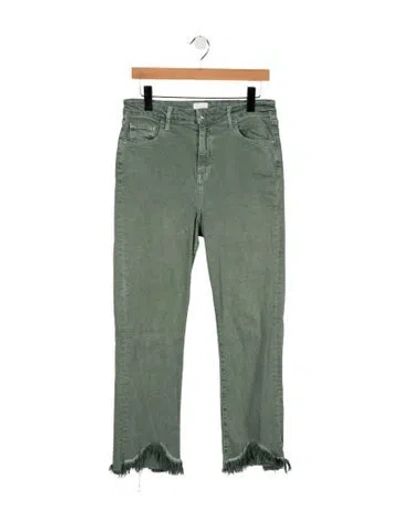 Pre-owned Simkhai High-rise Straight Leg Jeans In Green