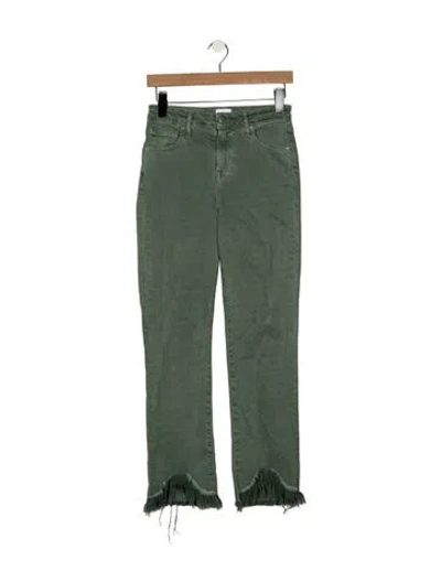 Pre-owned Simkhai High-rise Straight Leg Jeans In Green