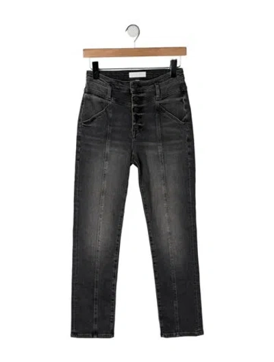 Pre-owned Simkhai High-rise Straight Leg Jeans In Grey