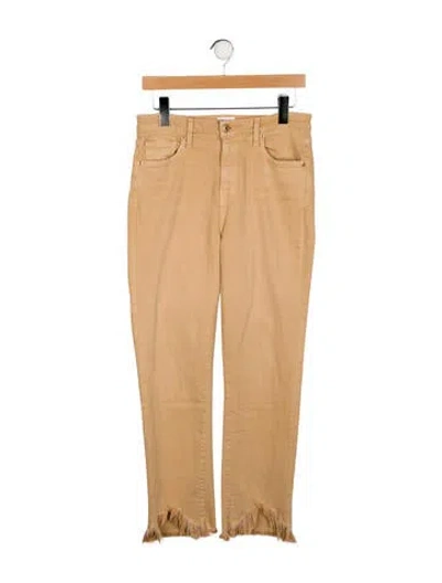 Pre-owned Simkhai High-rise Straight Leg Jeans In Neutral
