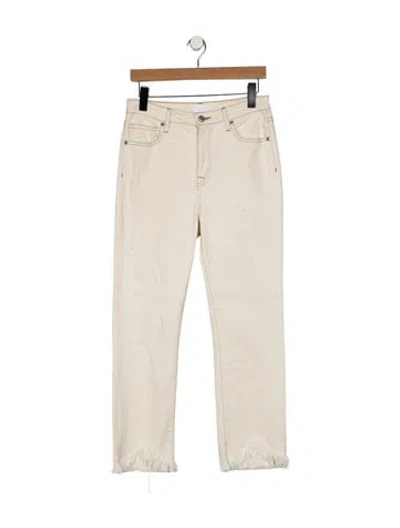 Pre-owned Simkhai High-rise Straight Leg Jeans In Neutral