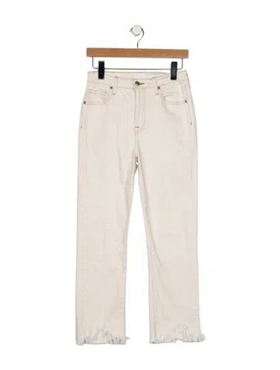 Pre-owned Simkhai High-rise Straight Leg Jeans In Neutral
