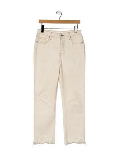 Pre-owned Simkhai High-rise Straight Leg Jeans In Neutral