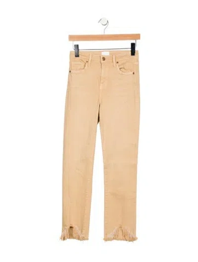 Pre-owned Simkhai High-rise Straight Leg Jeans In Neutral