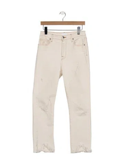 Pre-owned Simkhai High-rise Straight Leg Jeans In Neutral
