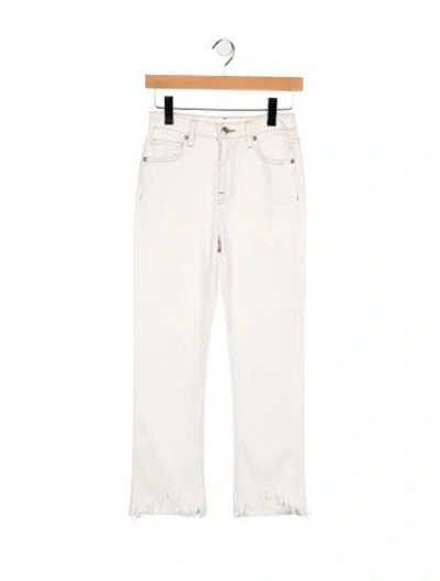 Pre-owned Simkhai High-rise Straight Leg Jeans In Neutrals