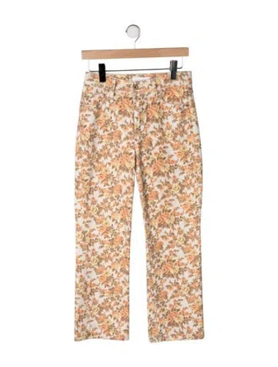 Pre-owned Simkhai High-rise Straight Leg Jeans In Neutrals