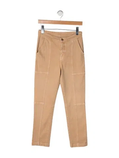 Pre-owned Simkhai High-rise Straight Leg Jeans In Neutrals