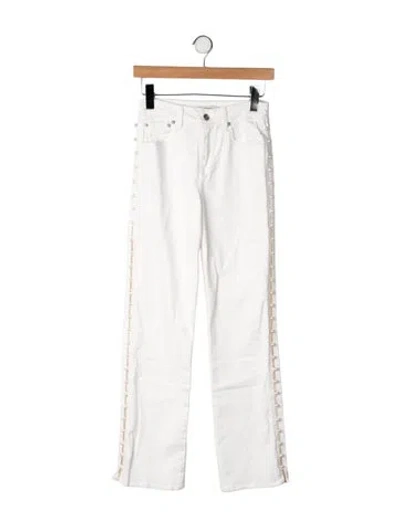 Pre-owned Simkhai High-rise Straight Leg Jeans In Neutrals