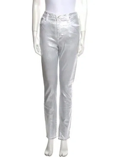 Pre-owned Simkhai High-rise Straight Leg Jeans W/ Tags In Gray