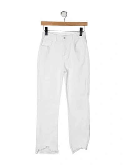 Pre-owned Simkhai High-rise Straight Leg Jeans In White