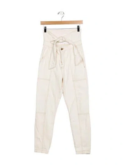 Pre-owned Simkhai High-rise Straight Leg Jeans In White