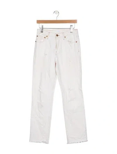 Pre-owned Simkhai High-rise Straight Leg Jeans In White