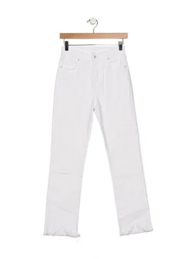 Pre-owned Simkhai High-rise Straight Leg Jeans In White